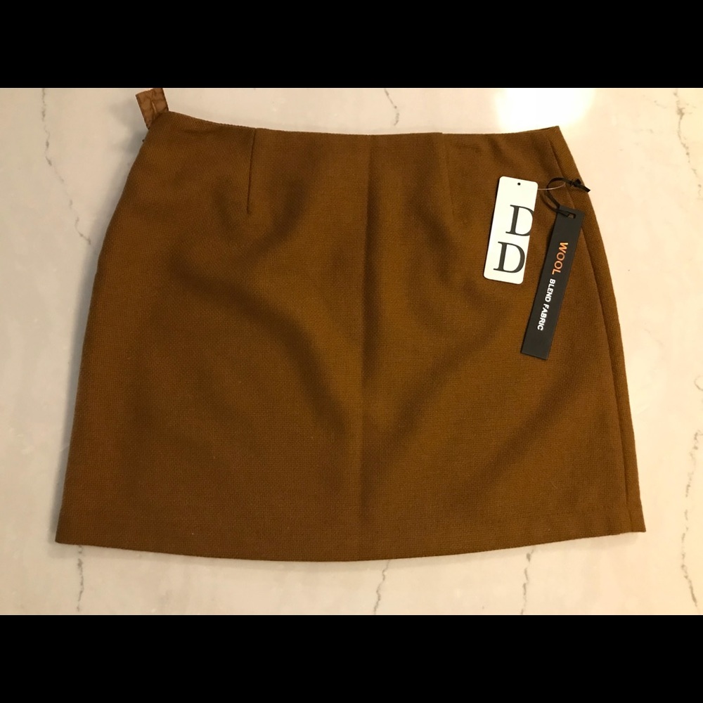 Dalia Collection Wool Blend Skirt